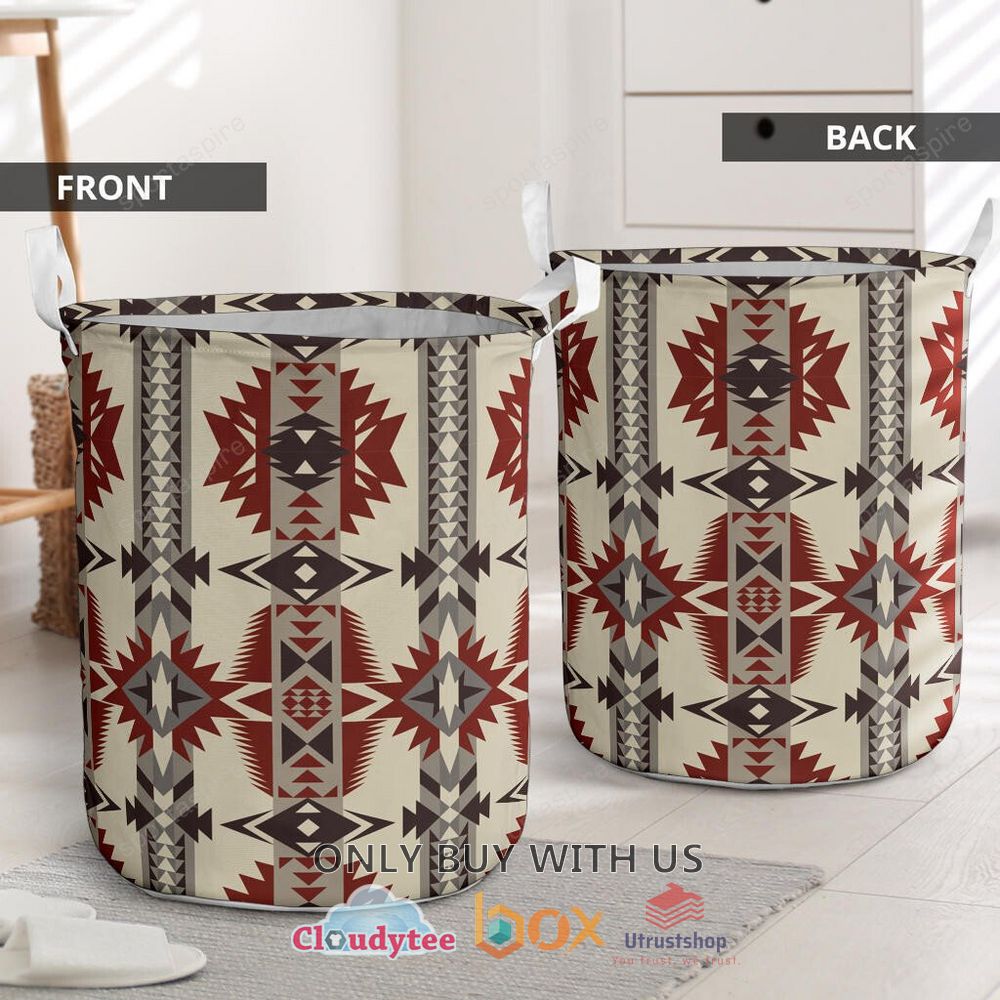 geometric seamless pattern laundry basket 2 55140