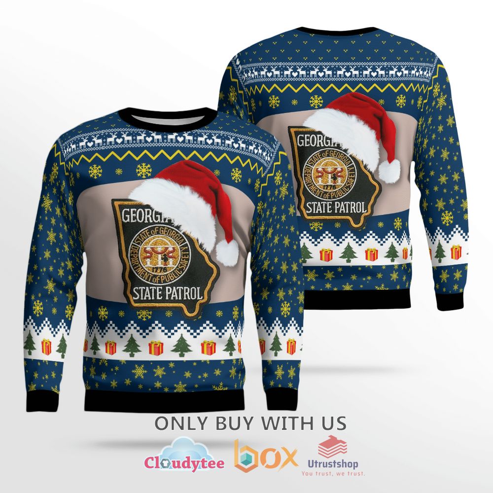 georgia state patrol christmas sweater 1 16055