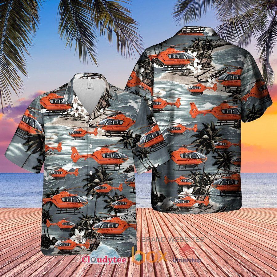 german air medical services helicopter 1 pattern hawaiian shirt 1 65658