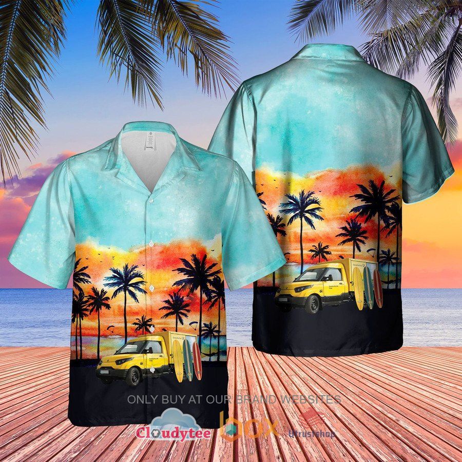 german deutsche post streetscooter hawaiian shirt short 2 48787