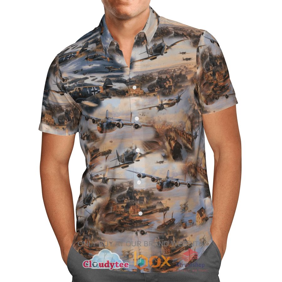 german world war 2 brown hawaiian shirt 1 90427