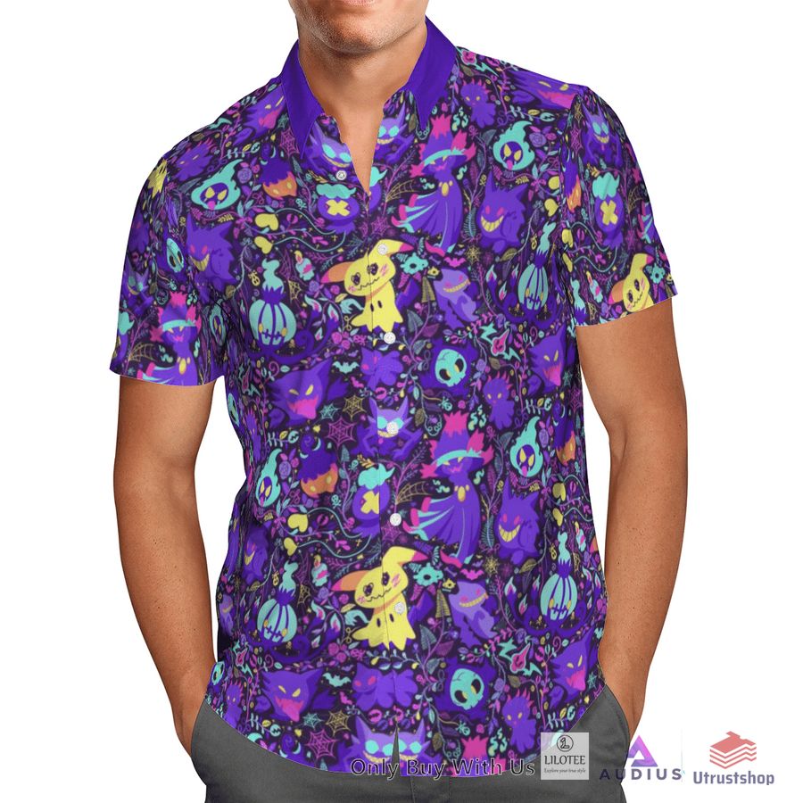 ghost pokemon hawaiian shirt short 2 51567