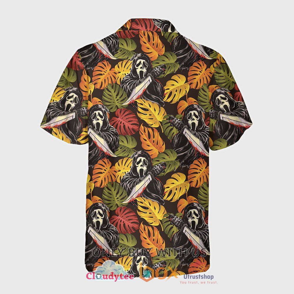 ghostface leaves black hawaiian shirt 2 22356