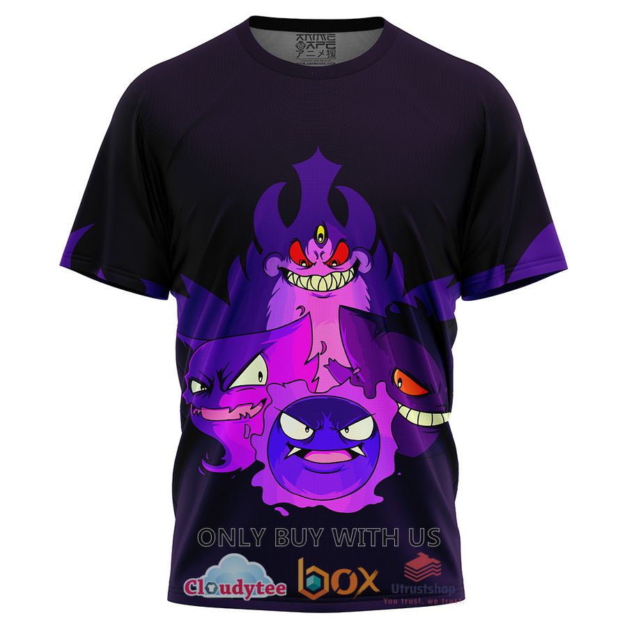 ghoulish gengar pokemon t shirt 1 85640