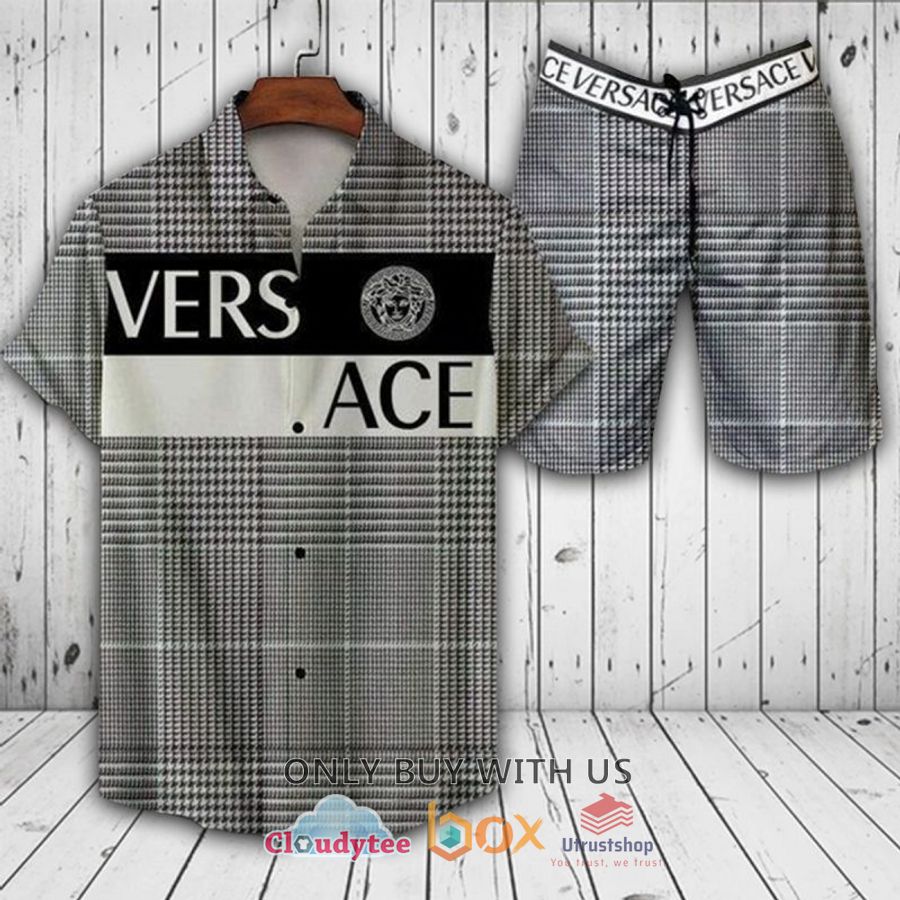 gianni versace grey hawaiian shirt short 1 10450
