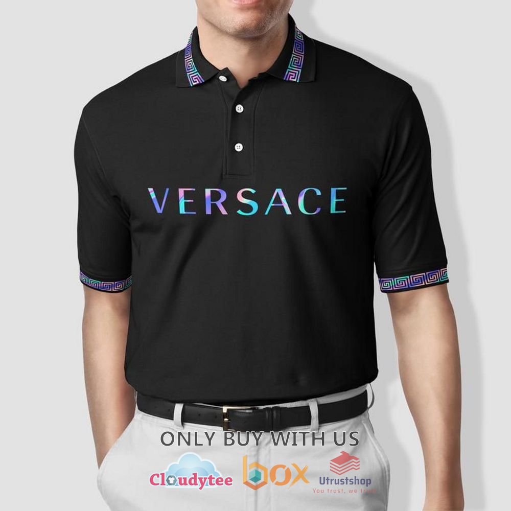 gianni versace s r l logo black polo shirt 1 7407