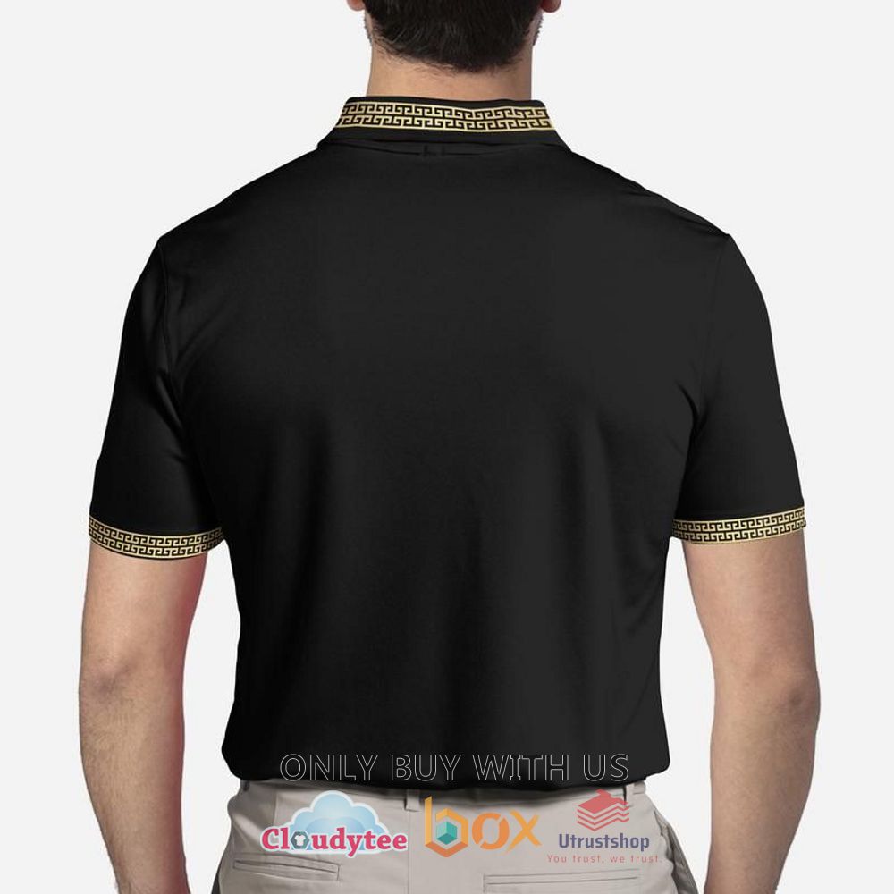 gianni versace s r l pattern black polo shirt 2 26349