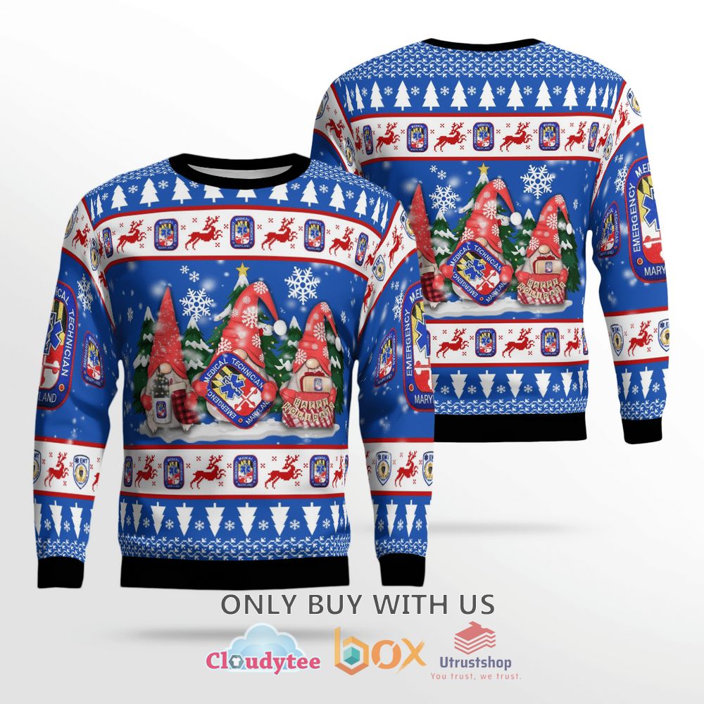 gnome maryland emt christmas sweater 1 80364