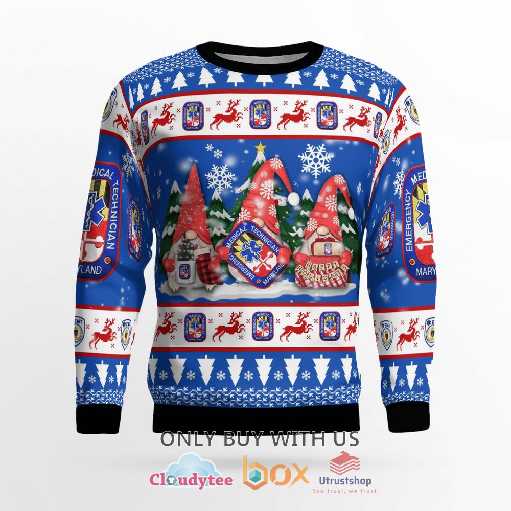 gnome maryland emt christmas sweater 2 69946