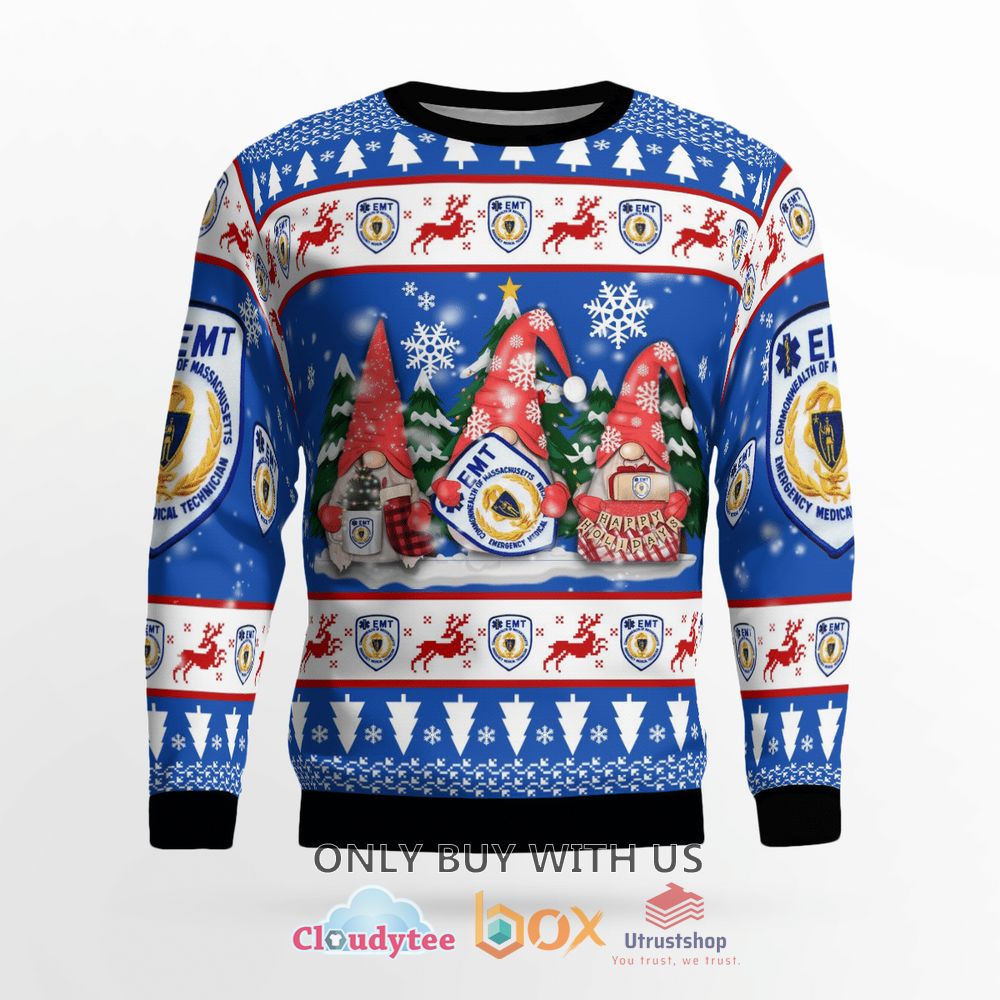 gnome massachusetts emt christmas sweater 2 60499