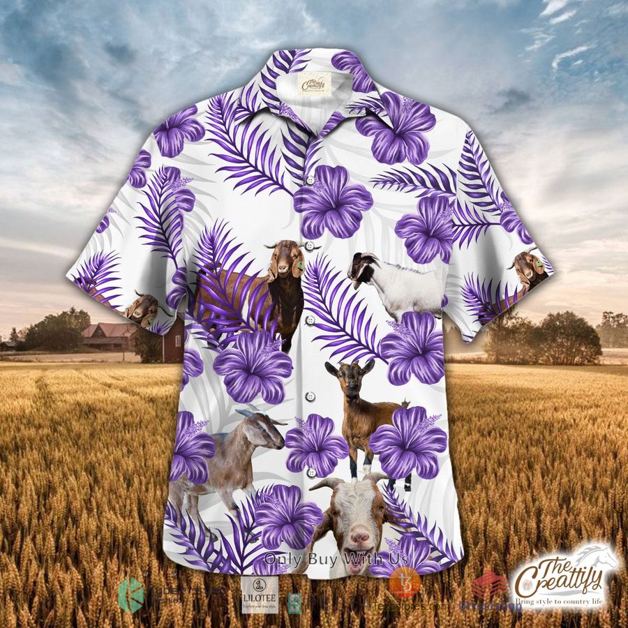 goat flower full color hawaiian shirt 2 96350
