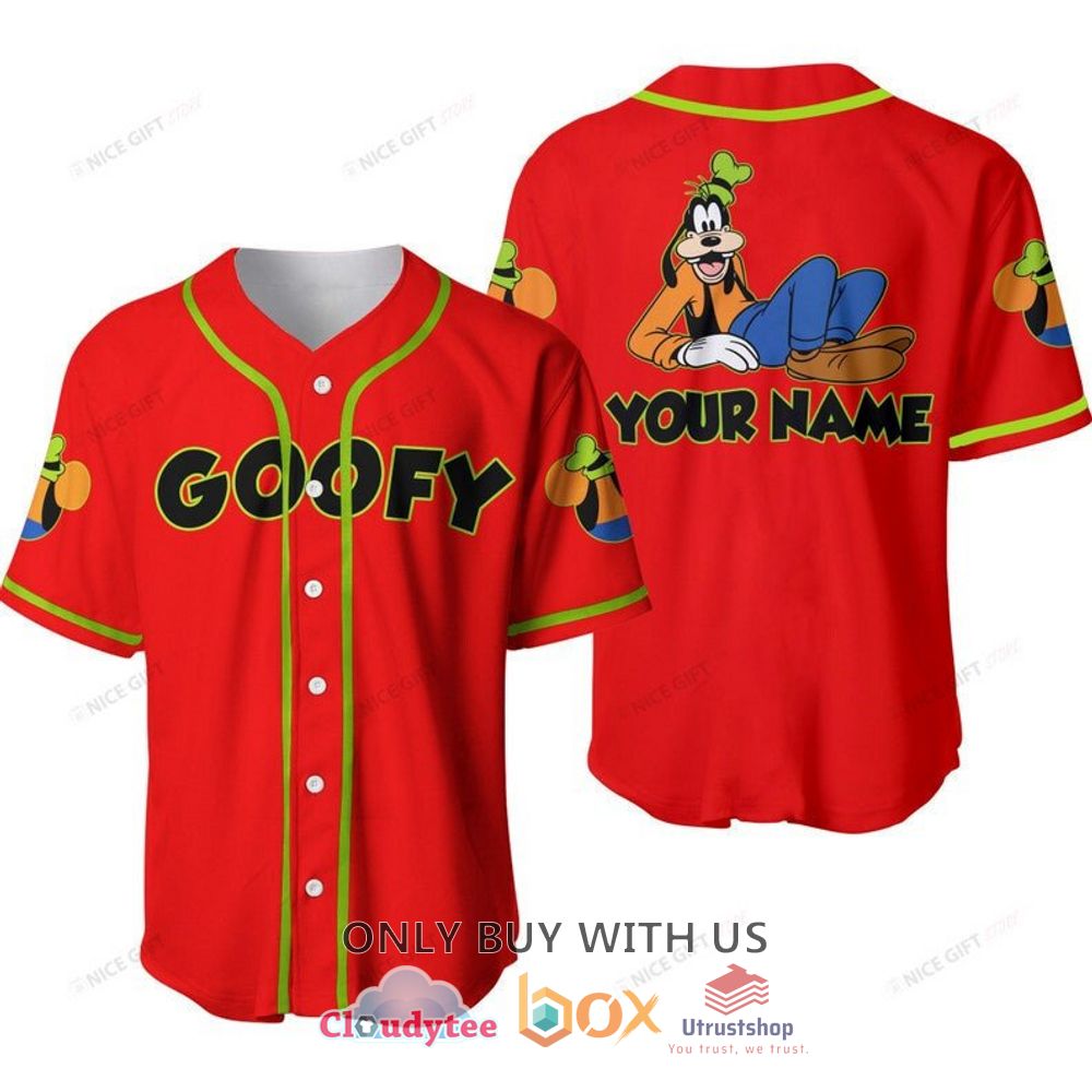 goofy disney custom name baseball jersey shirt 1 86878