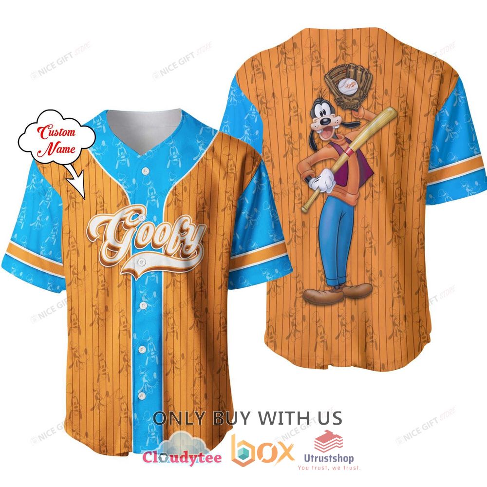 goofy walt disney custom name baseball jersey shirt 1 99020
