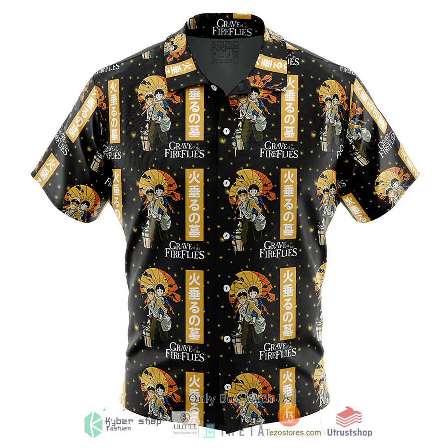 grave of the fireflies studio ghibli short sleeve hawaiian shirt 1 7341