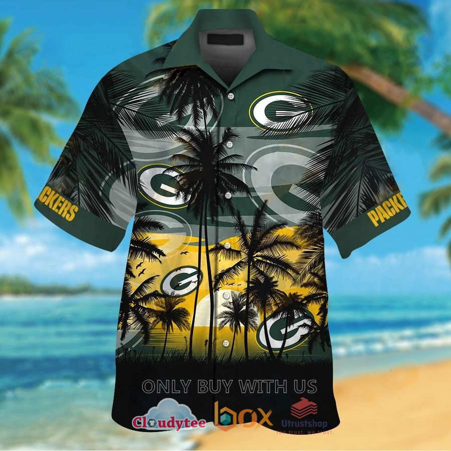 green bay packers palm tree hawaiian shirt 1 81462