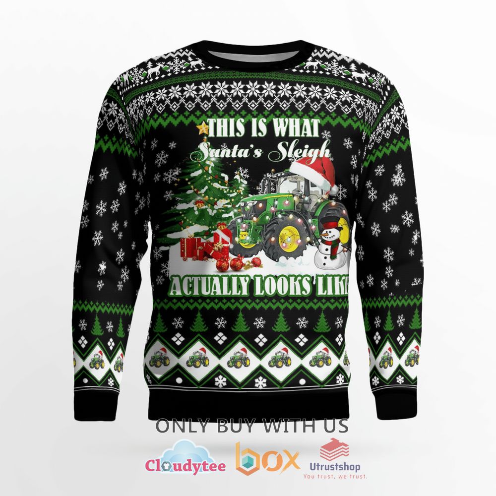 green tractor christmas sweater 2 93238