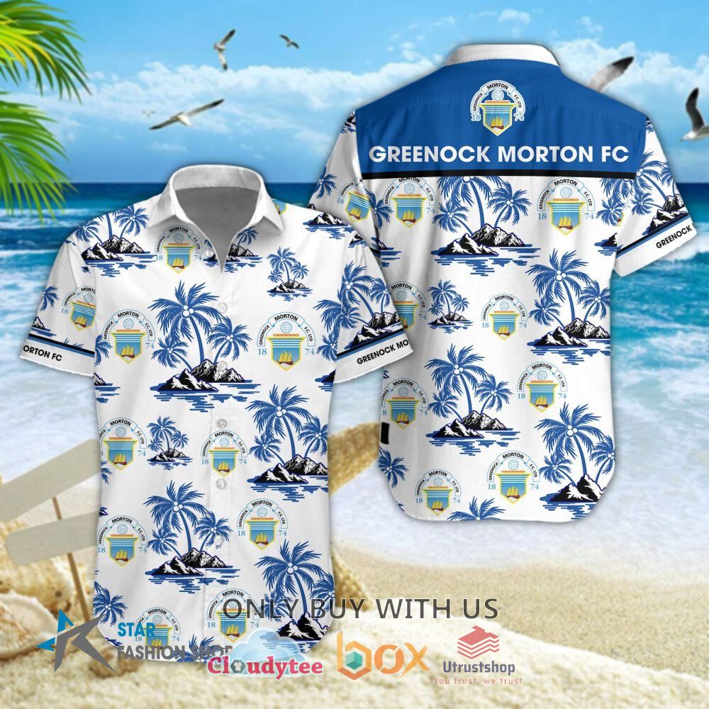 greenock morton f c short sleeve hawaiian shirt short 1 92797
