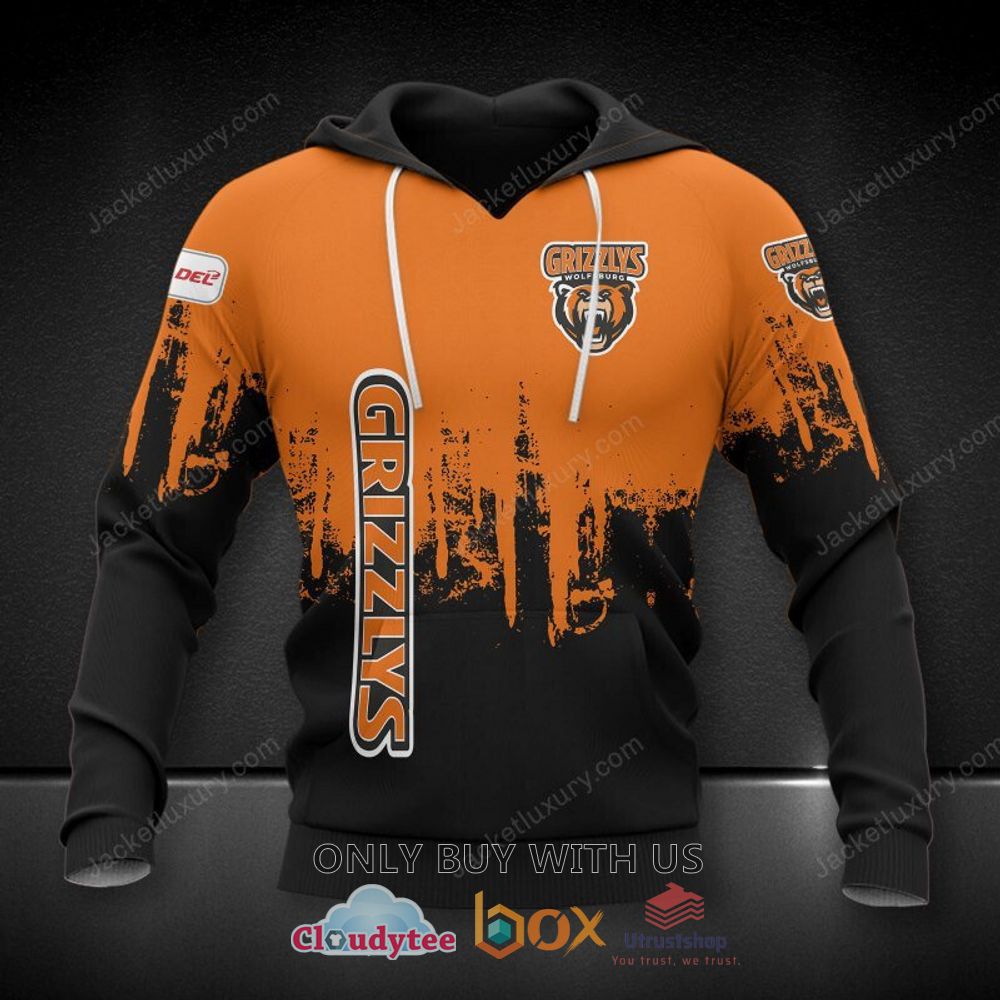grizzlys wolfsburg black orange 3d hoodie shirt 1 49960