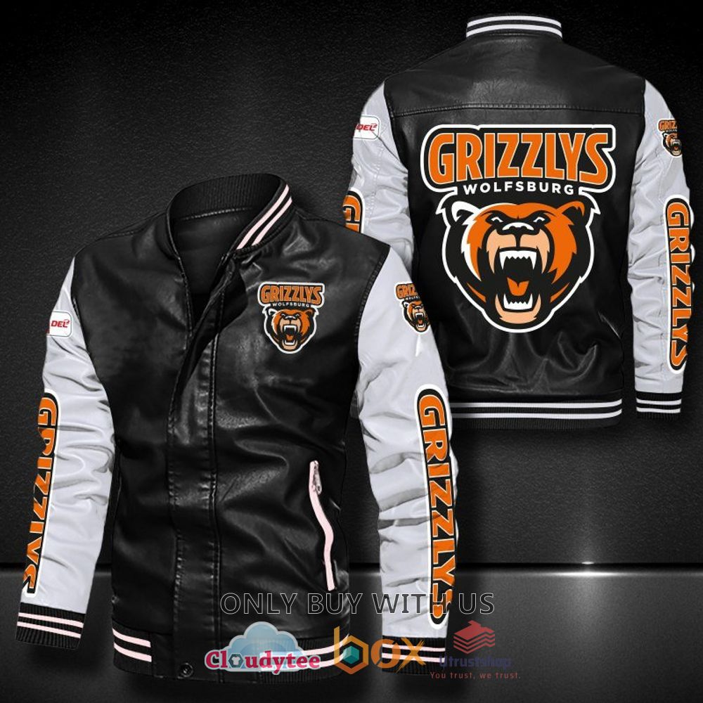 grizzlys wolfsburg leather bomber jacket 1 8033