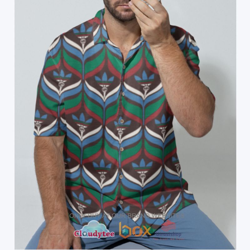 gucci adidas pattern color hawaiian shirt 1 70263