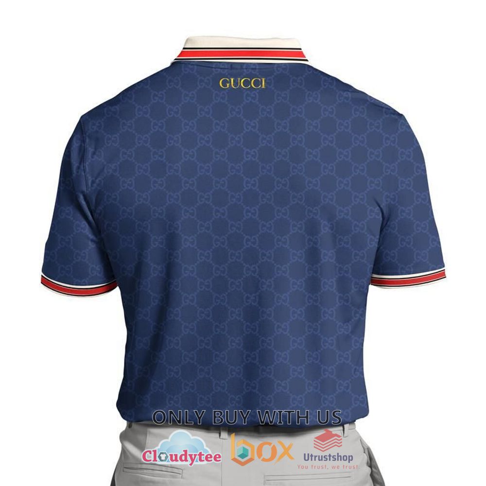 gucci bee blue polo shirt 2 64010