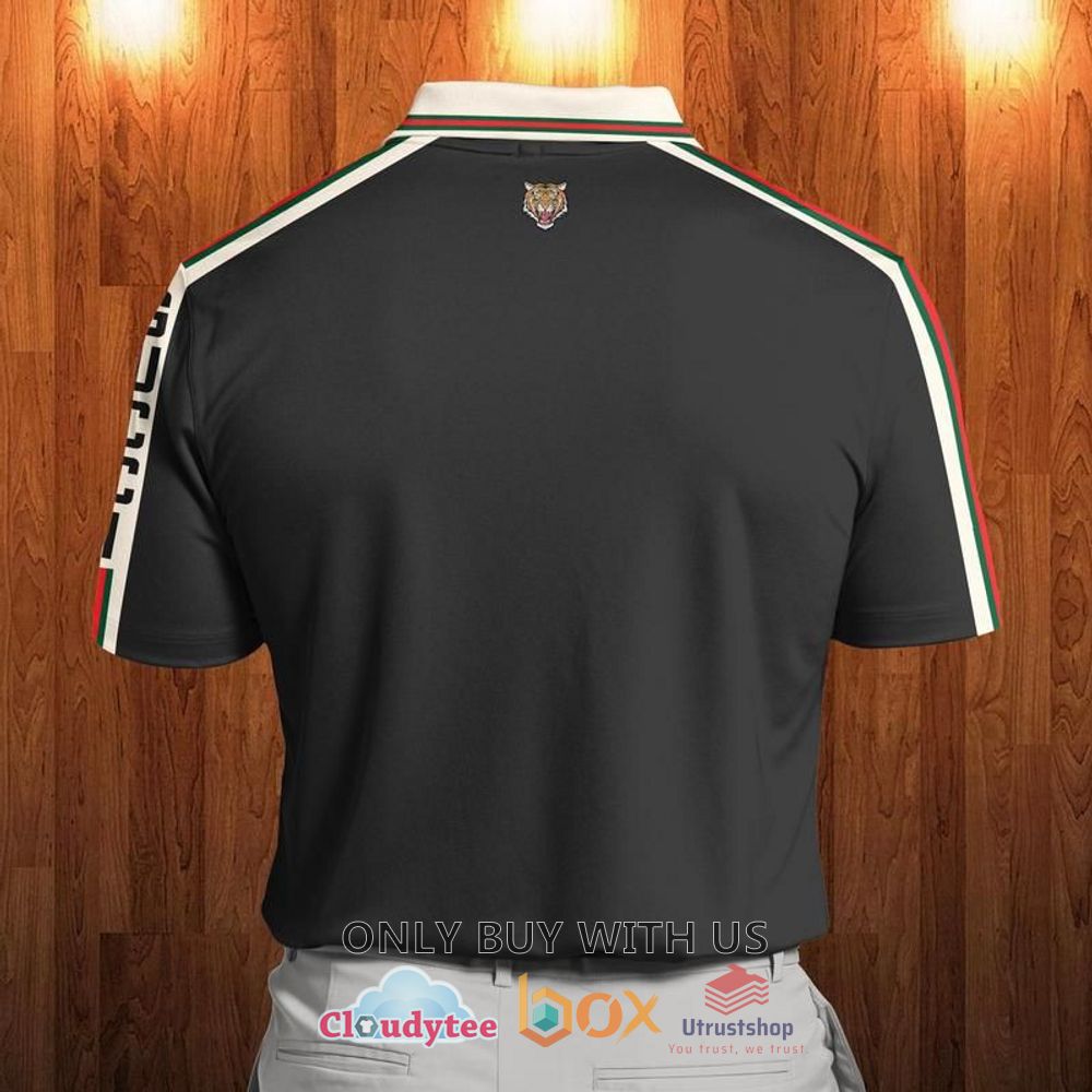 gucci black stripes pattern polo shirt 2 14065
