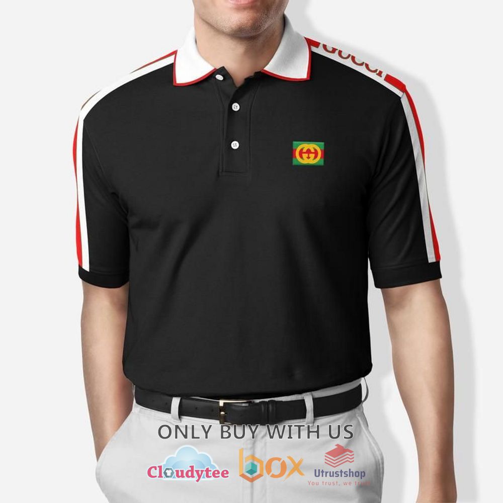 gucci black stripes red white polo shirt 1 97939