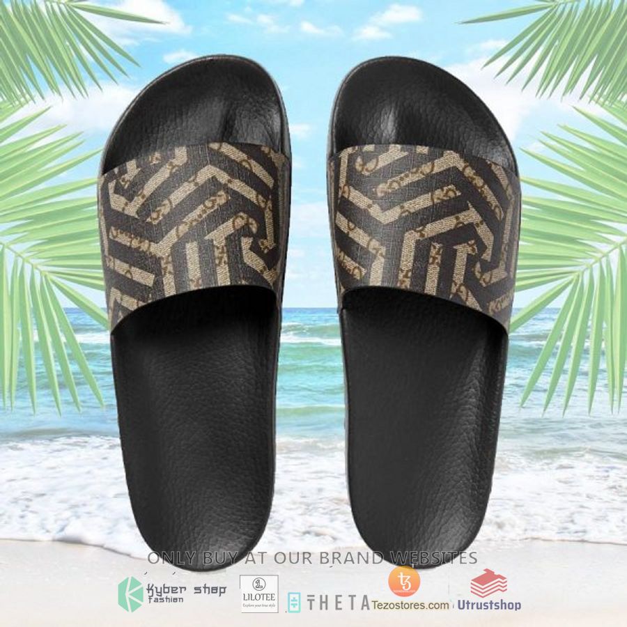 gucci brown black slide sandals 1 31172