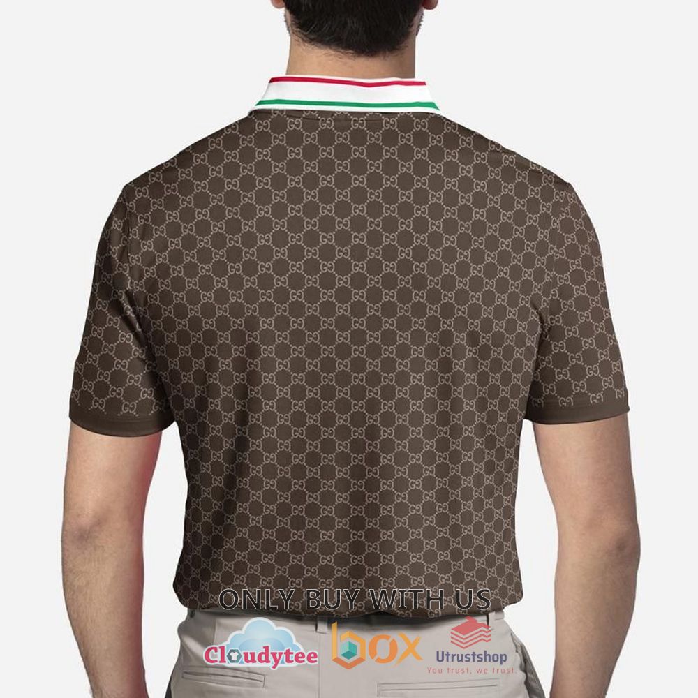 gucci brown pattern polo shirt 2 119