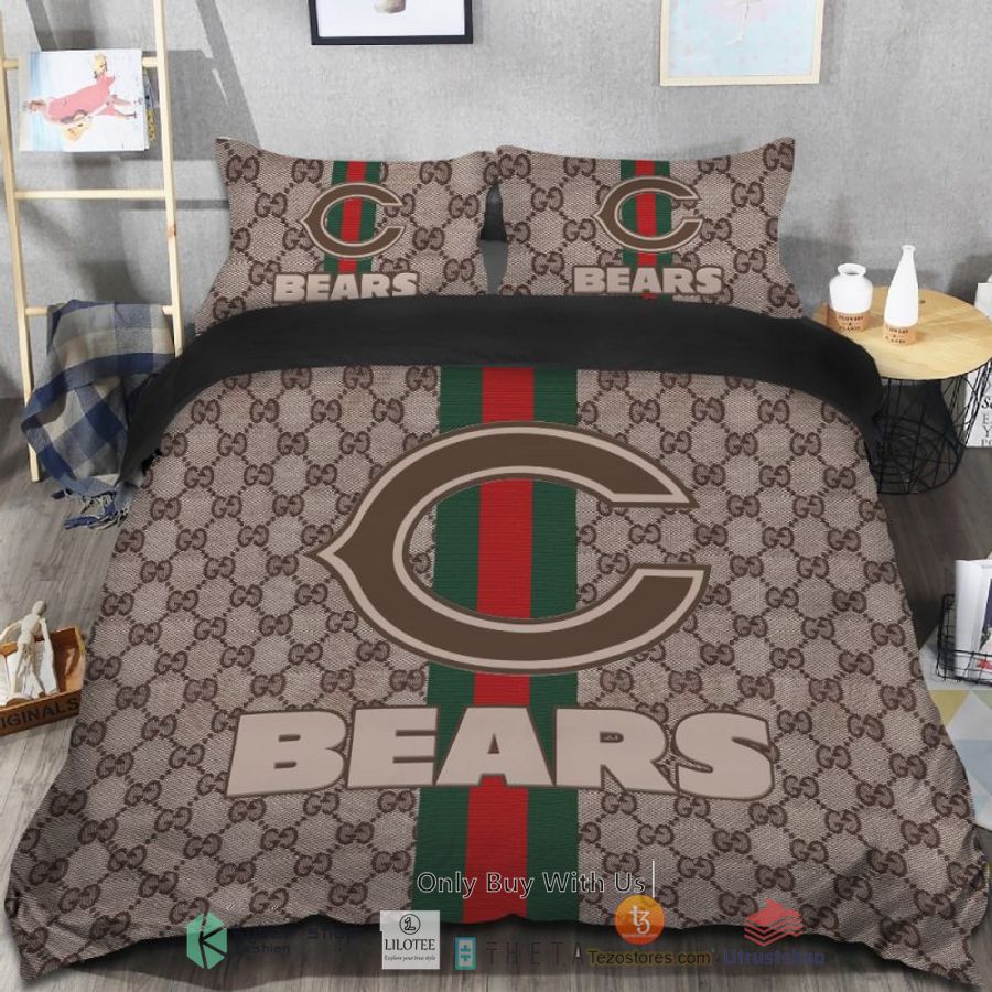 gucci chicago bears bedding set 1 52220