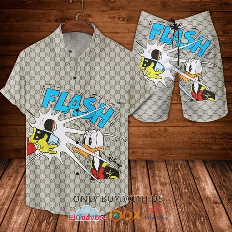 gucci donald duck flash hawaiian shirt short 1 22876