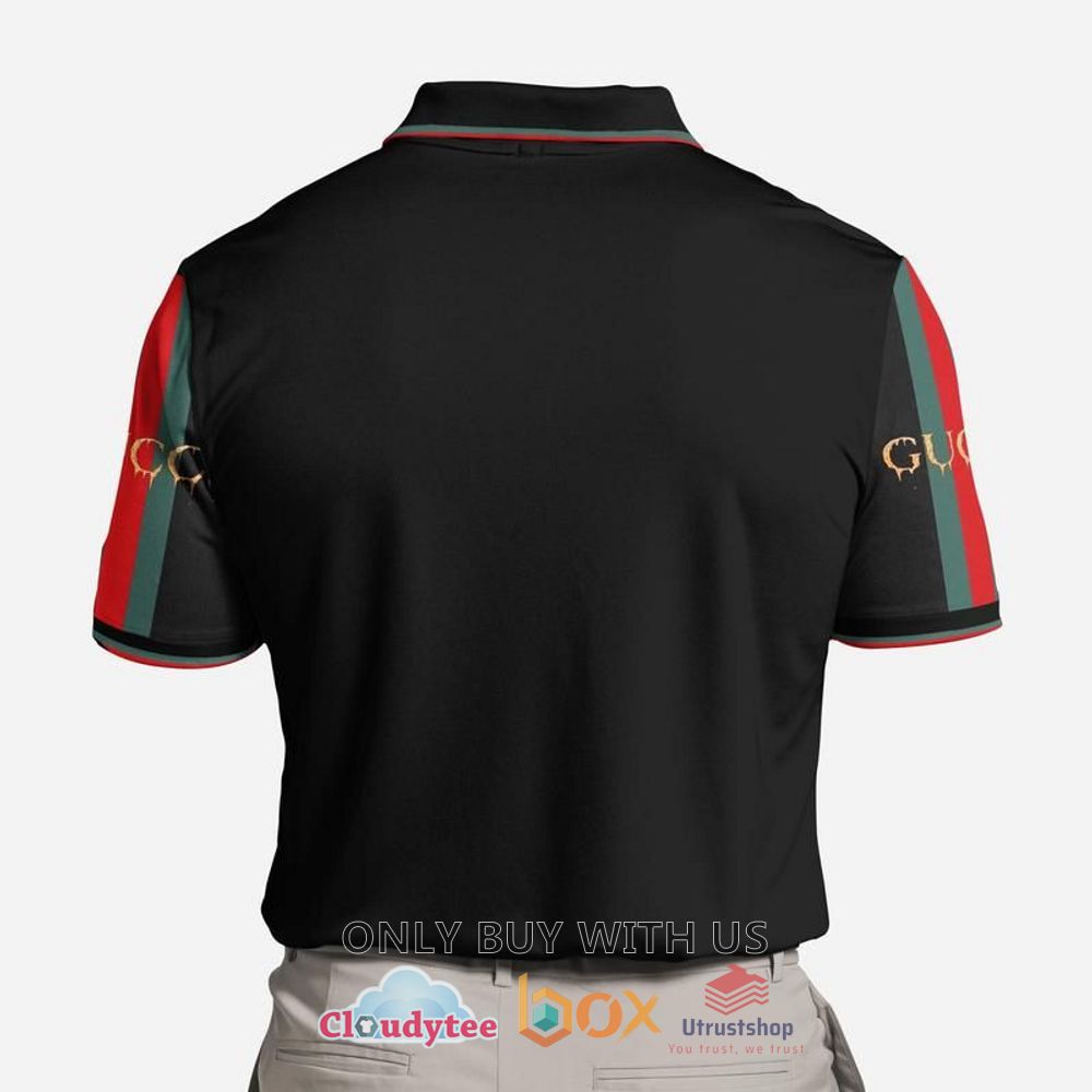 gucci logo black stripes polo shirt 2 86043