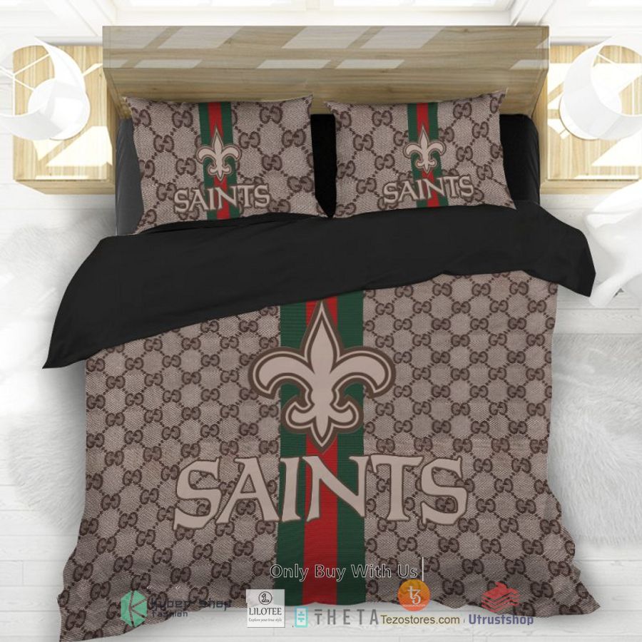 gucci new orleans saints bedding set 2 42182