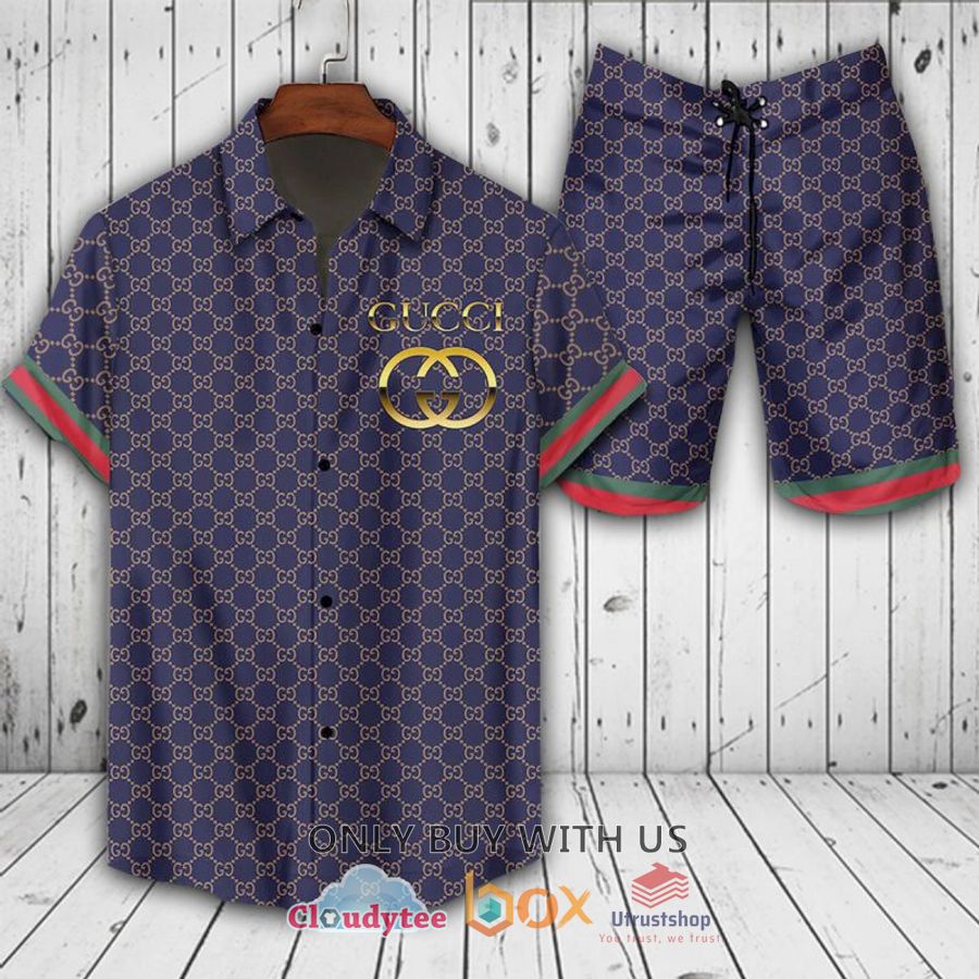 gucci pattern purple hawaiian shirt short 1 42875