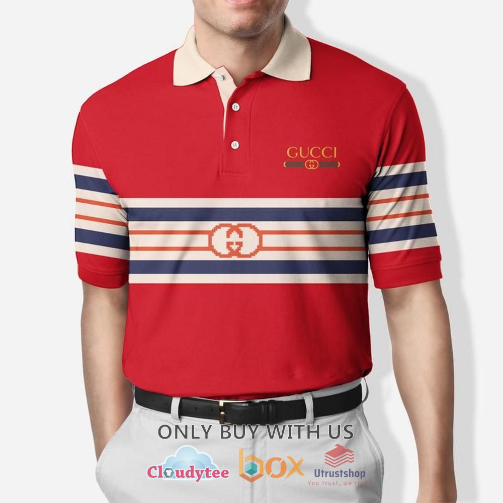 gucci red stripes polo shirt 1 97504