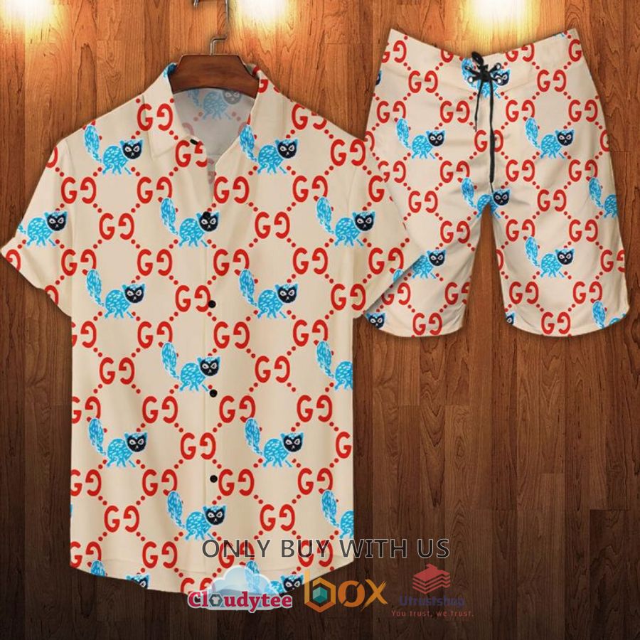 gucci squirrel pattern hawaiian shirt short 1 70841