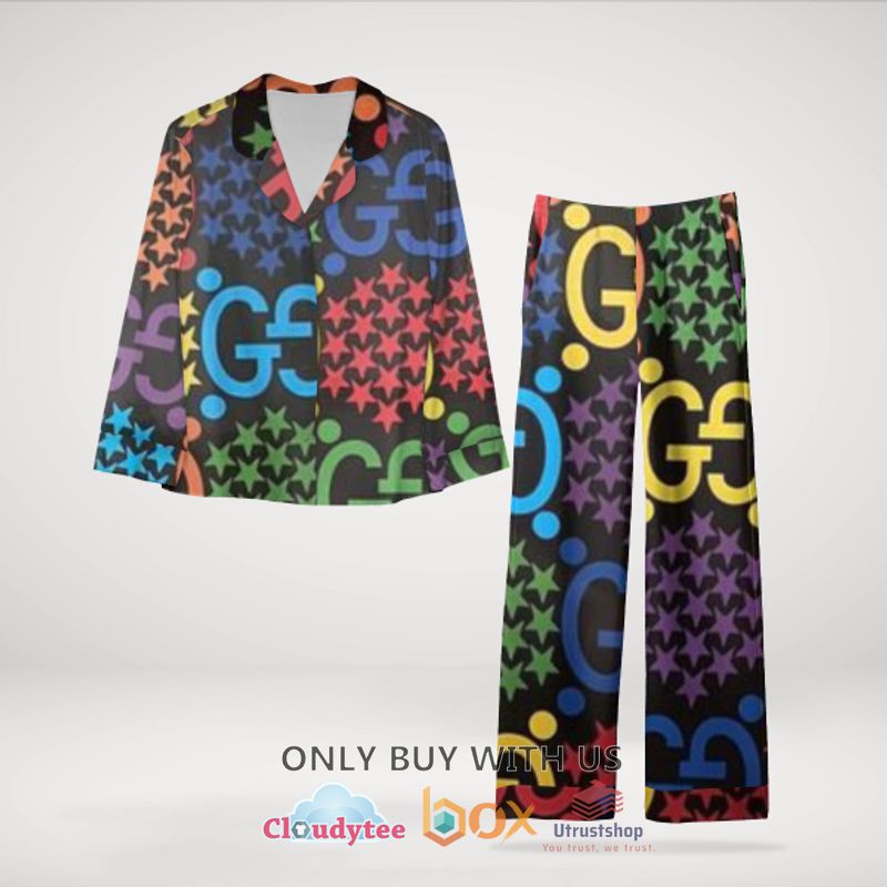gucci star pattern color pajamas set 1 49994