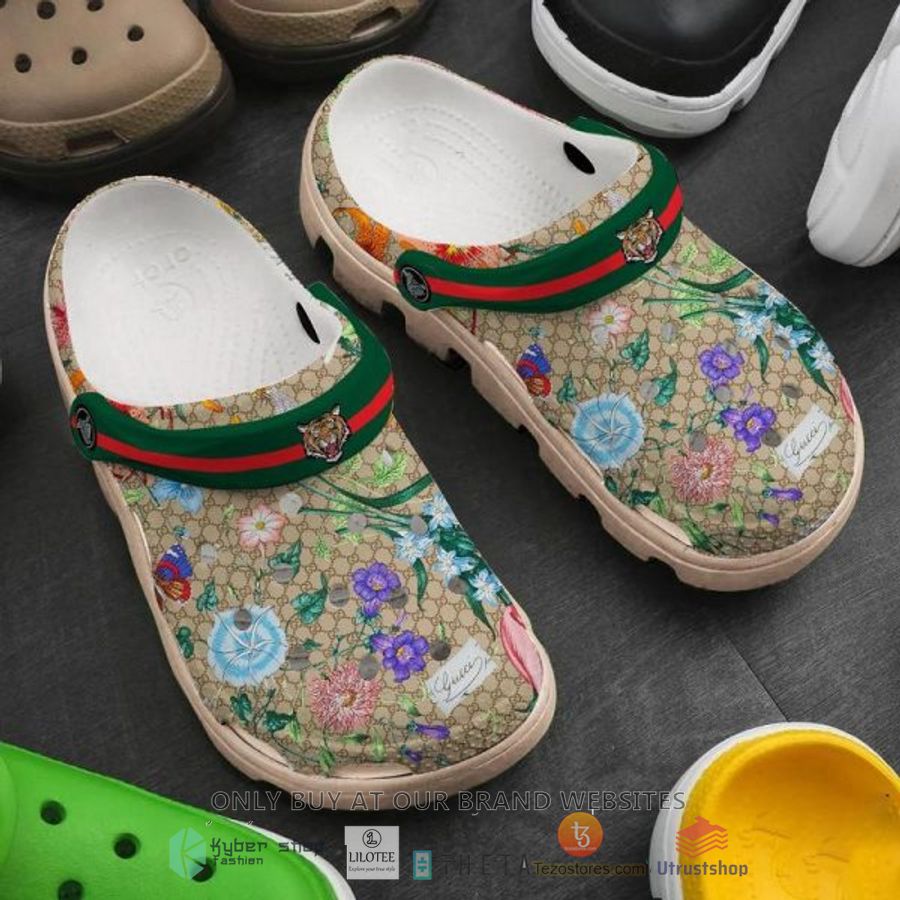 gucci tiger flower crocband shoes 2 79228
