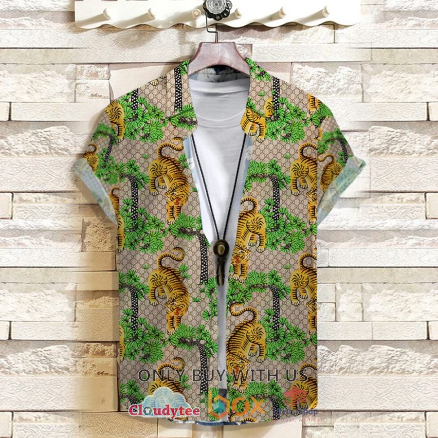 gucci tiger hawaiian shirt short 2 99820