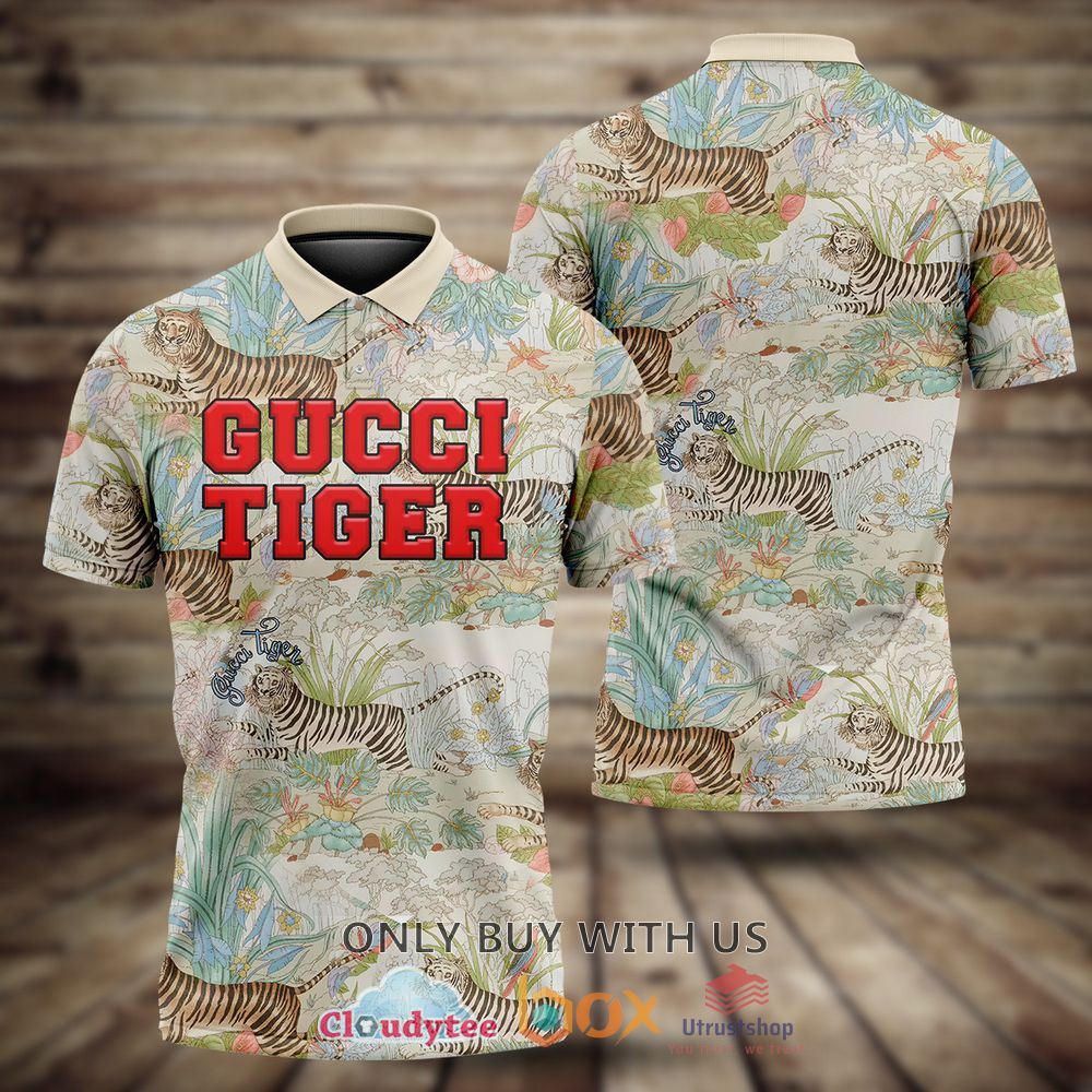 gucci tiger leaves polo shirt 1 20051