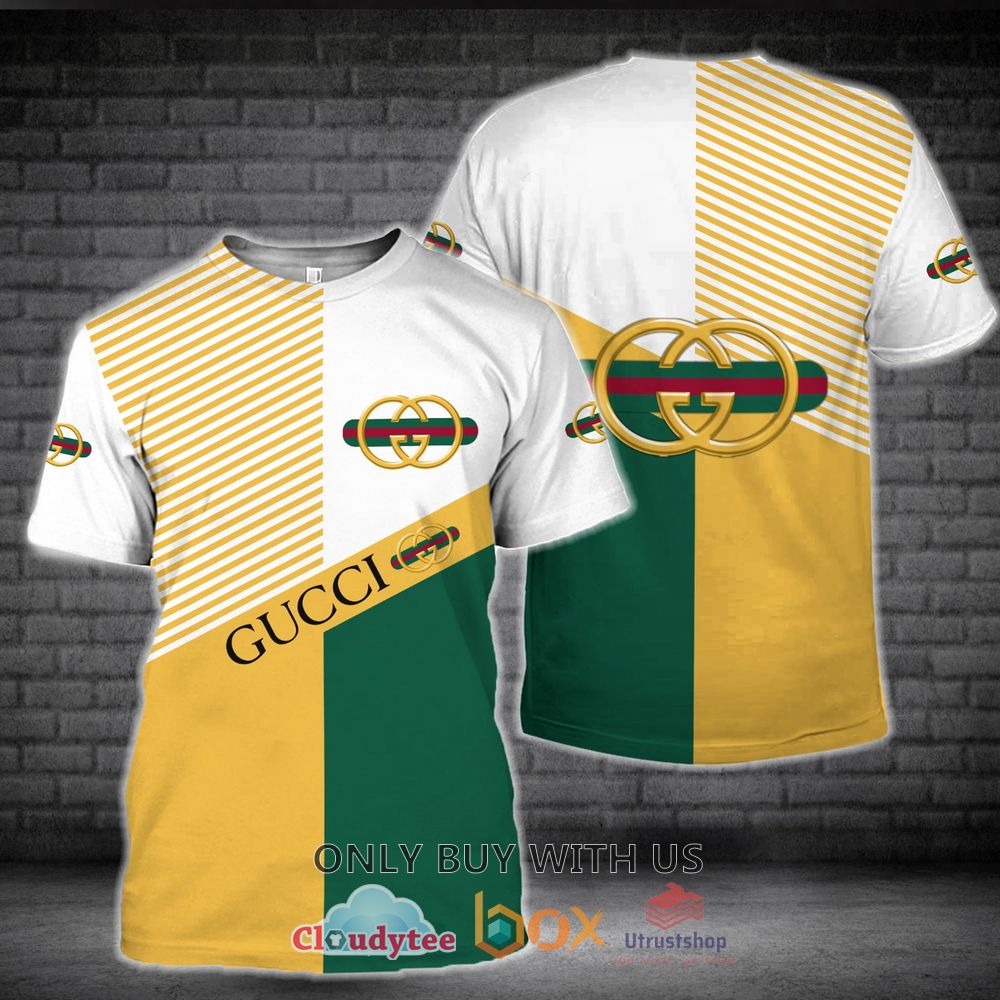 gucci yellow white green 3d t shirt 1 3004