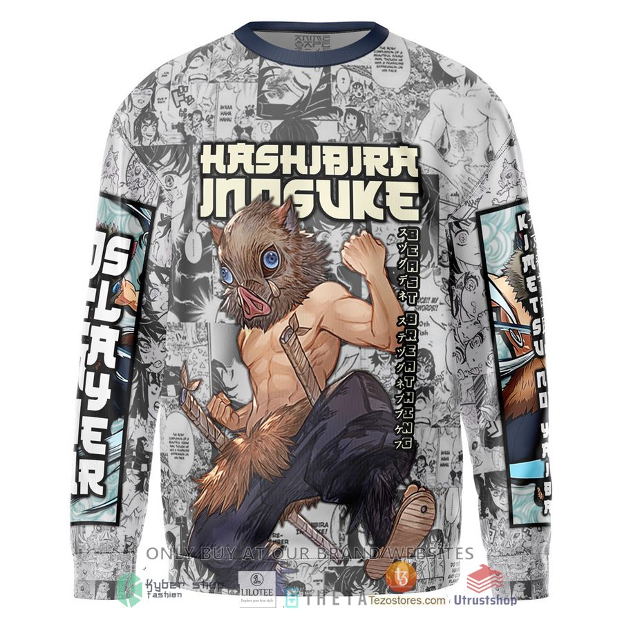 hashibira inosuke manga collage demon slayer streetwear sweatshirt 1 19428