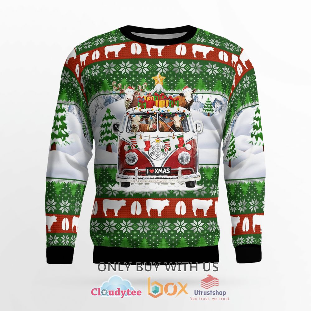 hereford cattle christmas sweater 2 75669
