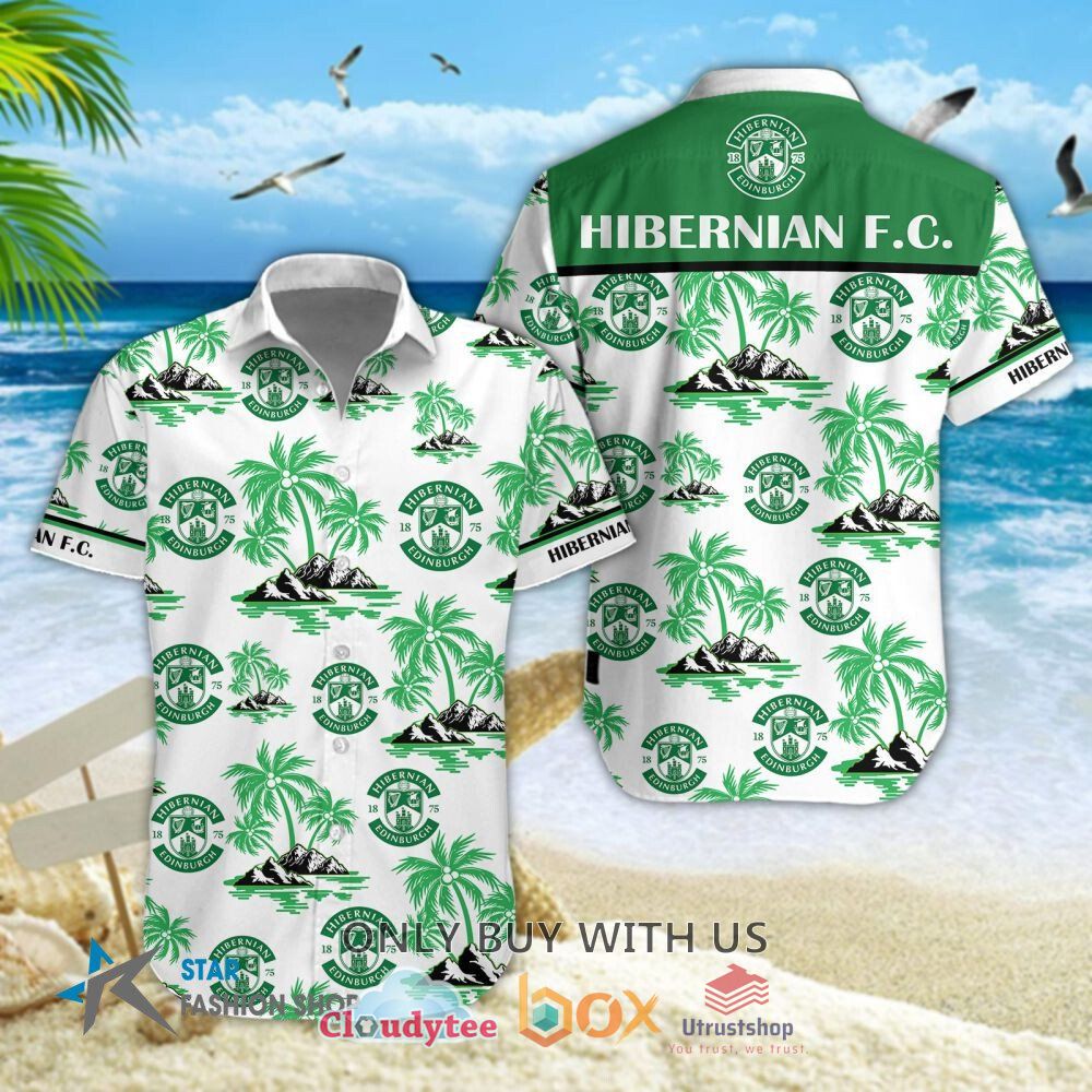 hibernian f c short sleeve hawaiian shirt short 1 21530