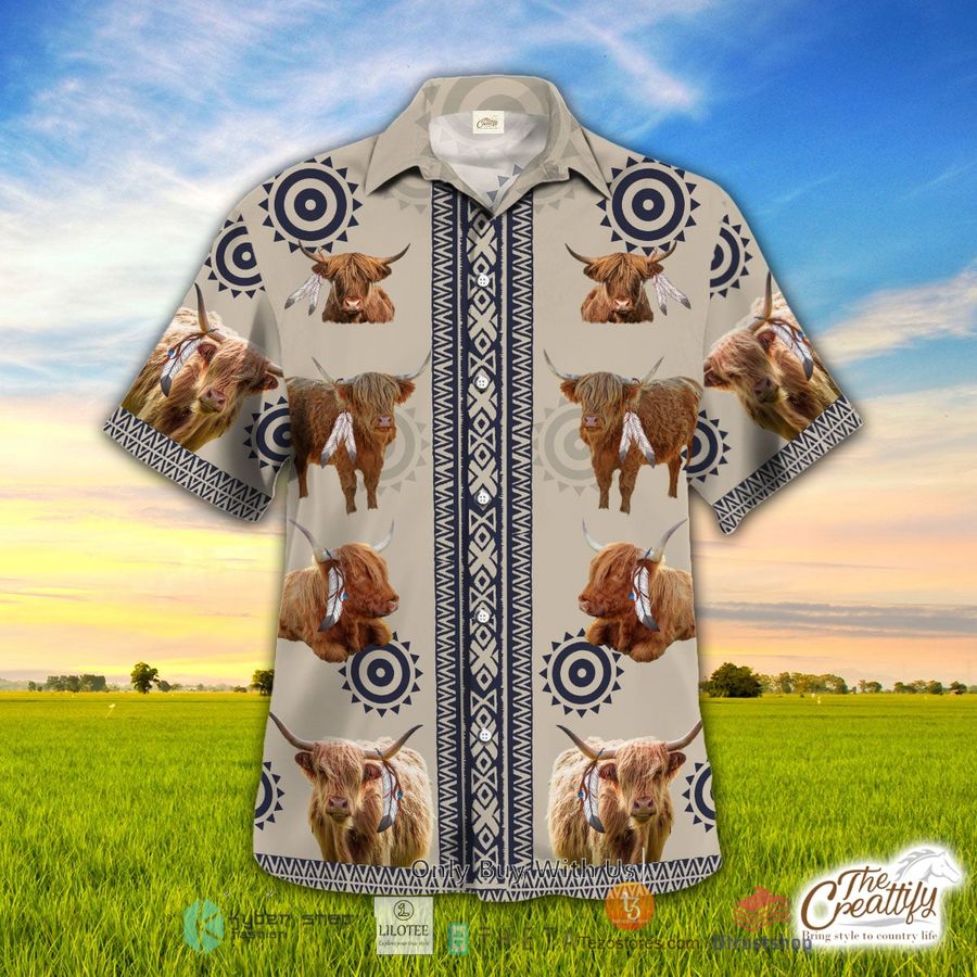 highland in native american pattern hawaiian shirt 1 67506
