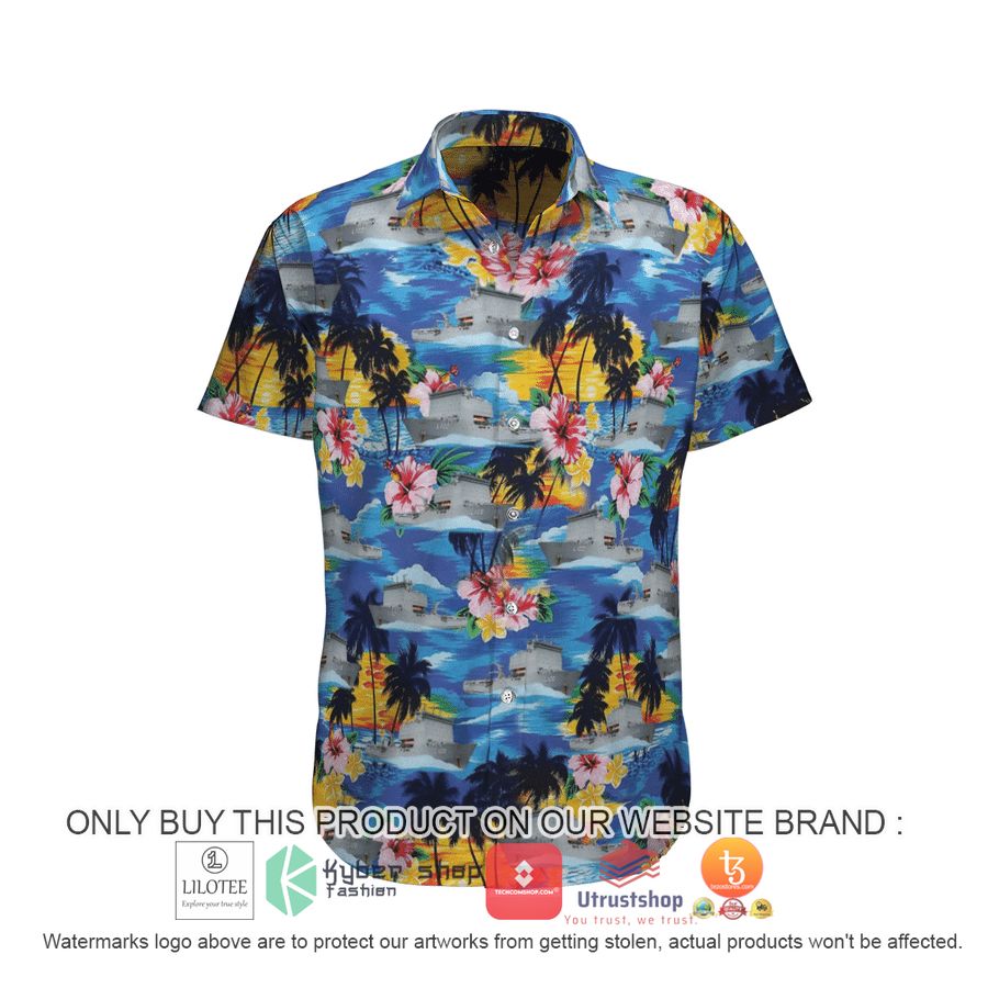 hmas choules royal australian navy hawaiian shirt beach shorts 1 33150