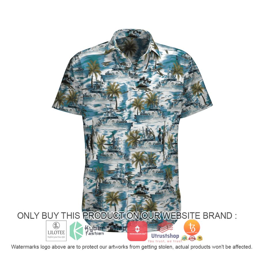 hmas launceston acpb 94 royal australian navy hawaiian shirt beach shorts 1 85776