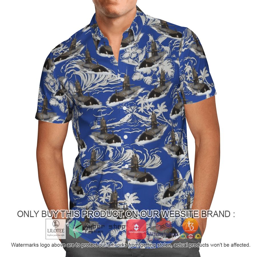 hmas rankin ssg 78 royal australian navy ocean hawaiian shirt beach shorts 2 69873
