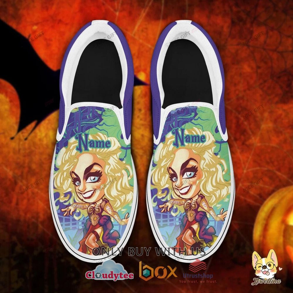 hocus pocus cartoon custom name slip on shoes 1 39776
