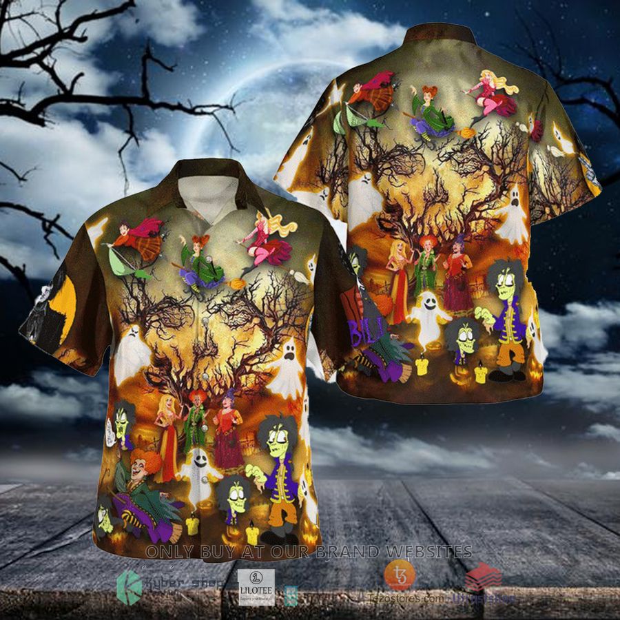 hocus pocus halloween night casual hawaiian shirt 1 78800